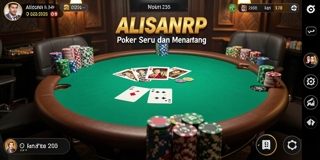 Tampilan gameplay seru dalam permainan Poker ALISANRP.