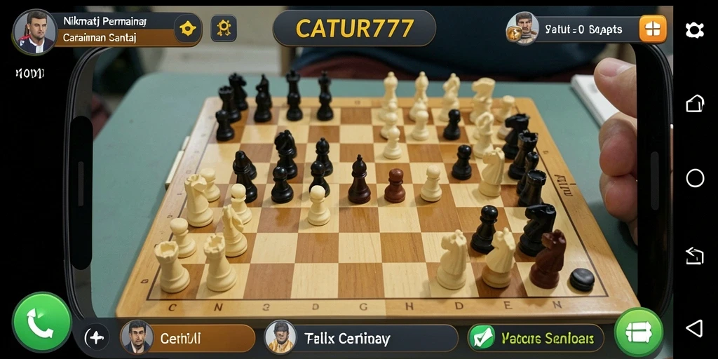 Tampilan gameplay CATUR777 yang menyenangkan dan santai.