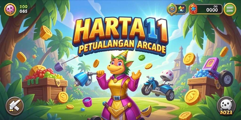Tangkapan layar utama HARTA11 yang menunjukkan aksi gameplay seru.