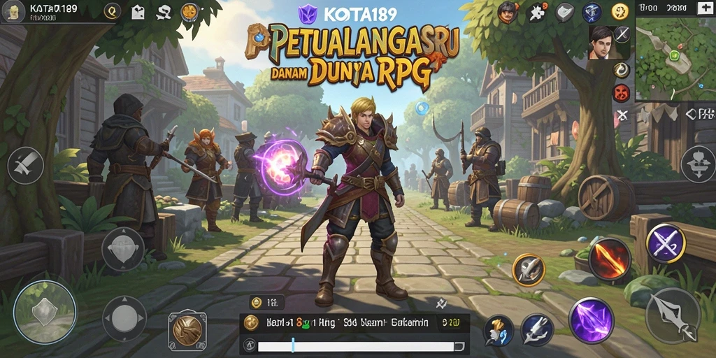 Screenshot utama KOTA189 menampilkan gameplay RPG yang mendebarkan.